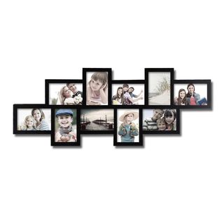 Adeco Adeco 10 opening Black Wall Hanging Collage Picture Frame Black Size 4x6