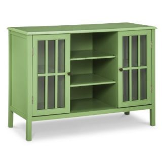 Accent Table Threshold Windham 2 Door Cabinet with Center Shelves   Green