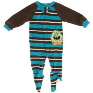 Turquoise Striped Monster Blanket Sleeper for Boys Pajama Sets Clothing