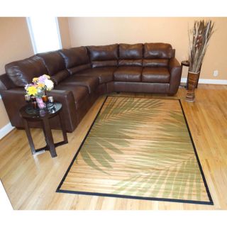 Hand woven Palm Leaves Bamboo Rug (6x9)