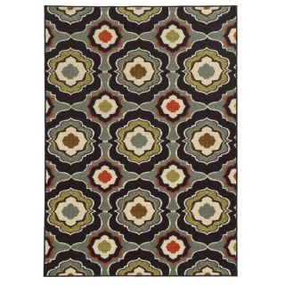 Style Haven Loop Pile Abstract Black/ Grey Nylon Rug (710 X 10) Black Size 8 x 10