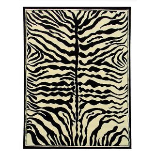 African Adventure Zebra Skin Pattern Area Rug (5 X 7)