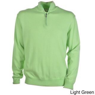Luigi Baldo Luigi Baldo Italian Made Mens Cashmere 1/4 Zip Sweater Green Size M