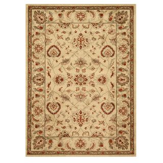 Eorc Ivory Traditional Allover Rug (53 X 73)