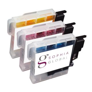 Sophia Global Compatible Ink Cartridge Replacement For Brother Lc65 (1 Cyan, 1 Magenta, 1 Yellow)