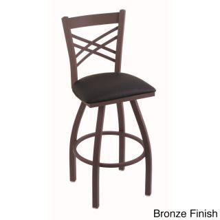 Steel Frame Black Upholstery 25 inch Counter Stool