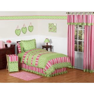 Sweet Jojo Designs Sweet Jojo Designs Girls Olivia 4 piece Twin Comforter Set Green Size Twin