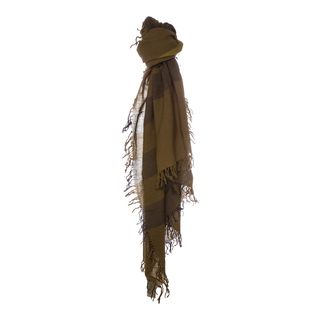 Burberry Olive Check Wool Square Scarf