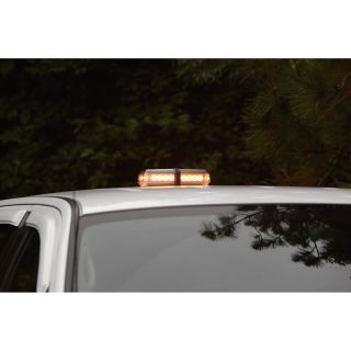 Ultra-Tow Amber LED Mini Lightbar — 24 LEDs, 12 Watts, 12 Volts  Light Bars