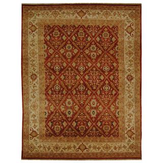Safavieh Hand knotted Samarkand Rust/ Ivory Wool Rug (6 X 9)