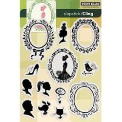 Penny Black Cling Rubber Stamp 5 X7.5   Silhouettes