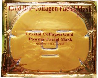 New Crystal 24K Gold Powder Gel Collagen Face Mask Masks Sheet Patch, Anti Ageing Aging, Skincare, Anti Wrinkle, Moisturising, Moisture, Hydrating, Uplifting, Whitening, Remove Blemishes & Blackheads Product. Firmer, Smoother, Tone, Regeneration Of Ski