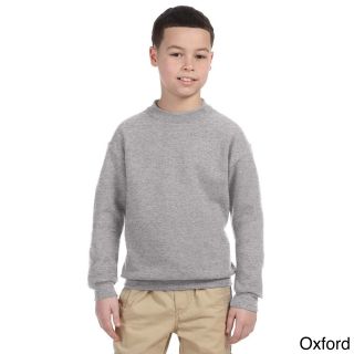 Jerzees Youth Super Sweats Nublend Fleece Long Sleeve T shirt Grey Size L (14 16)