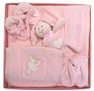 Piccolo Bambino Cotton Velour 5 Piece Gift Set, Pink  Baby Products  Baby