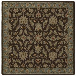 Hand tufted Scarlett Chocolate Square Wool Rug (99 X 99)