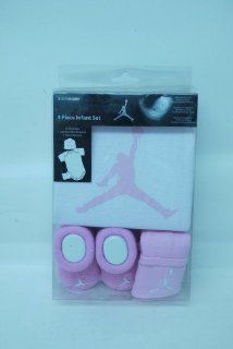 3 Piece Nike Pink and White Infant Set for 3 6 Months Baby with Jordan's Logo  Baby Products  Sports & Outdoors