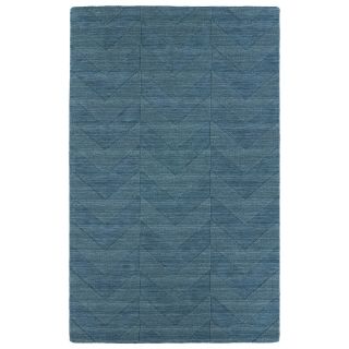 Turquoise Chevron Wool Rug (2 X 3)