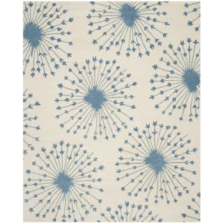 Safavieh Handmade Bella Beige/ Blue Wool Rug (8 X 10)