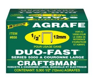 Arrow 858 Duo Fast 5000 Series 1/2 Inch Staples, 5, 000 Pack   Construction Staples  
