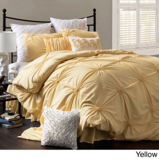 Lush Decor Lush Decor Bianca Polyester 4 piece Comforter Set Yellow Size Full  Queen
