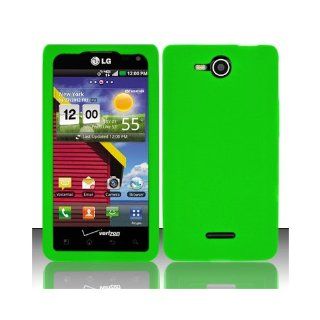 Green Soft Silicone Gel Skin Cover Case for LG Lucid 4G VS840 Cell Phones & Accessories