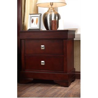 Lifestyle Solutions Inc Newberry Cappucino Nightstand Brown Size 2 drawer