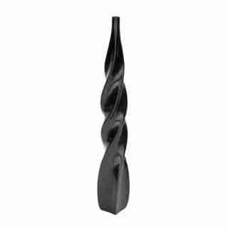 Black Spiral Sculptured Vase