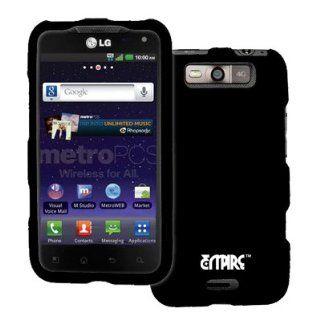 EMPIRE LG Connect 4G MS840 Rubberized Hard Case Cover (Black) [EMPIRE Packaging] Cell Phones & Accessories