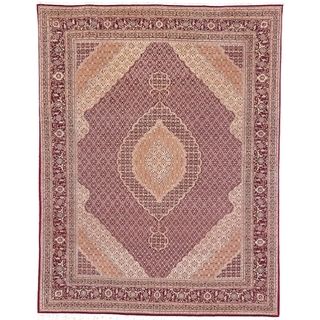 Safavieh Hand knotted Tabriz Herati Red/ Red Wool/ Silk Rug (8 X 10)