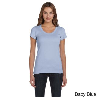 Bella Bella Womens Scoop Neck T shirt Blue Size XXL (18)