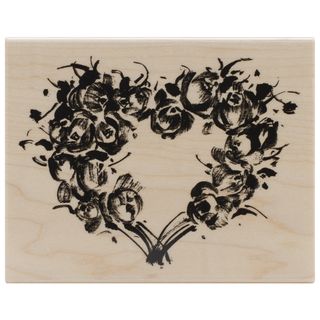 Penny Black Mounted Rubber Stamp 3.25x4 rose Heart