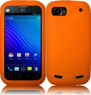 For ZTE Warp Sequent N861 Silicone Jelly Skin Cover Case Orange Cell Phones & Accessories