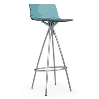 Calligaris LEau 31.5 Stool CS/1270_P Finish Chromed, Seat Color Transpare