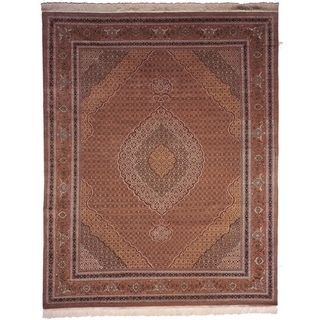 Safavieh Hand knotted Tabriz Herati Multi Wool/ Silk Rug (6 X 9)