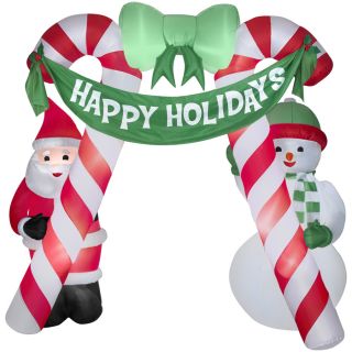 Holiday Living 10 ft Inflatable Fabric Archway Christmas Candy Cane