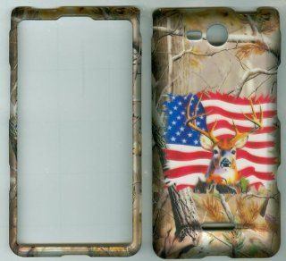 REAL TREE CAMO USA BUCK DEER FACEPLATE PROTECTOR HARD RUBBERIZED CASE FOR LG OPTIMUS EXCEED VS840PP / LUCID 4G VS840 VERIZON PREPAID SNAP ON Cell Phones & Accessories