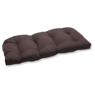 Pillow Perfect Outdoor Brown Wicker Loveseat Cushion
