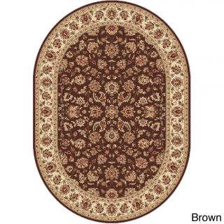 Rhythm 105370 Oval Traditional Area Rug (6 7 X 9 6)