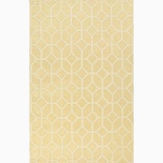 Hand made Yellow/ Gold Wool Textured Rug (8x11)