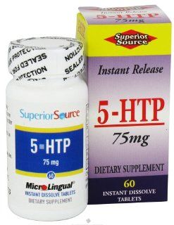 Superior Source 5 HTP Nutritional Supplements, 75 mg, 60 Count Health & Personal Care