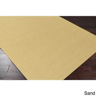 Surya Carpet, Inc. Hand loomed Decker Casual Solid Area Rug (76 X 96) Beige Size 76 x 96