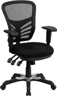 Shop Flash Furniture Mid Back Black Mesh Chair with Triple Paddle Control at the  Furniture Store