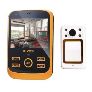 KIVOS KDB02 Intelligent Wired Doorbell Pinhole Security Digital Video Camara Outdoor with US Plug   Yellow and White  Home Security Systems  Camera & Photo