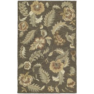 Lawrence Mocha Floral Hand tufted Wool Rug (96 X 13)