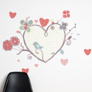 ADZif Piccolo a Perch with Heart Wall Decal P0332AJV5