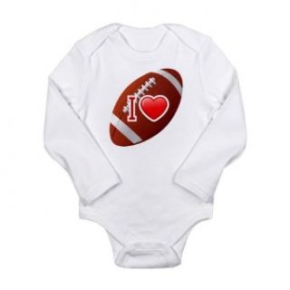 Artsmith, Inc. Long Sleeve Infant Bodysuit I Love Football Clothing