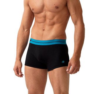 New Balance Mens Essential Black/ Blue Trunks (pack Of 2 Pairs)