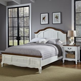 Home Styles The French Countryside Queen Bed And Night Stand Oak Size Queen