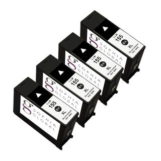 Sophia Global Remanufactured Black Ink Cartridge Replacement For Lexmark 155xl (pack Of 4)