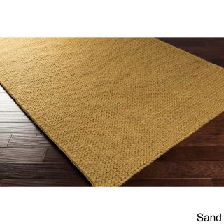 Hand Woven Reese Contemporary Solid Braided New Zealand Wool Area Rug (2 X 3)